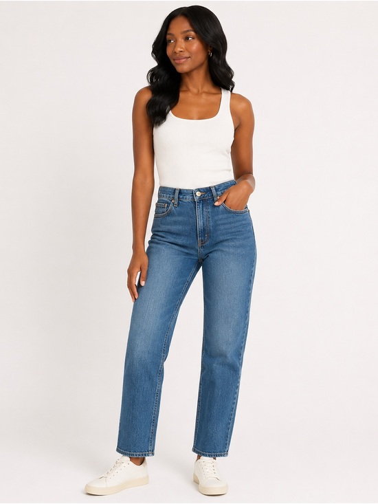H&M Denim - H&M Classic Straight Leg Jeans - Blue Denim